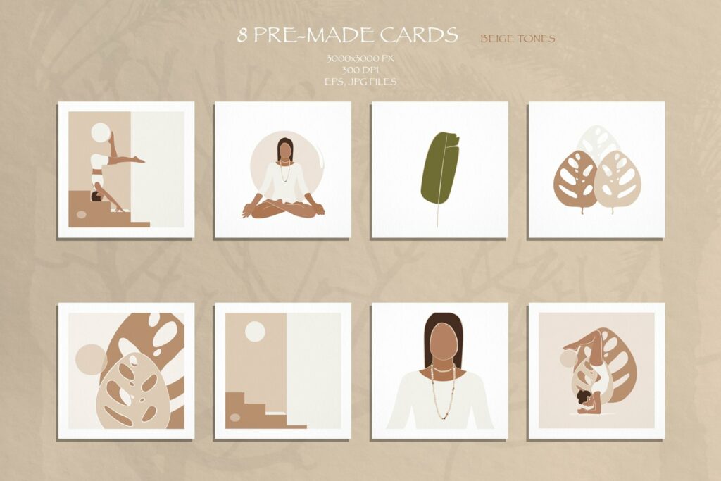 Yoga Abstract Graphic Collection – MasterBundles
