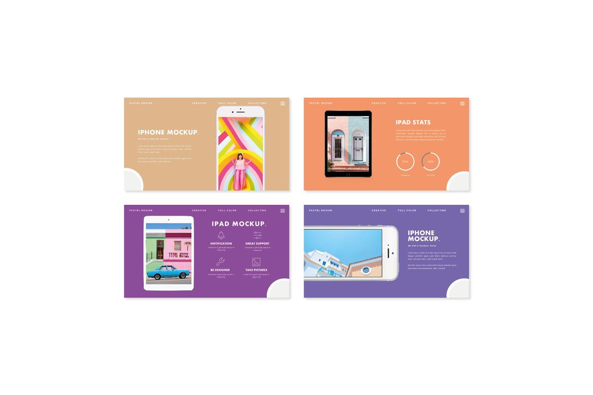 Slides with devices mockups.