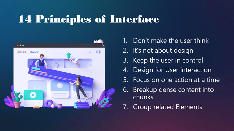 Project Management Templates, principles of interface.