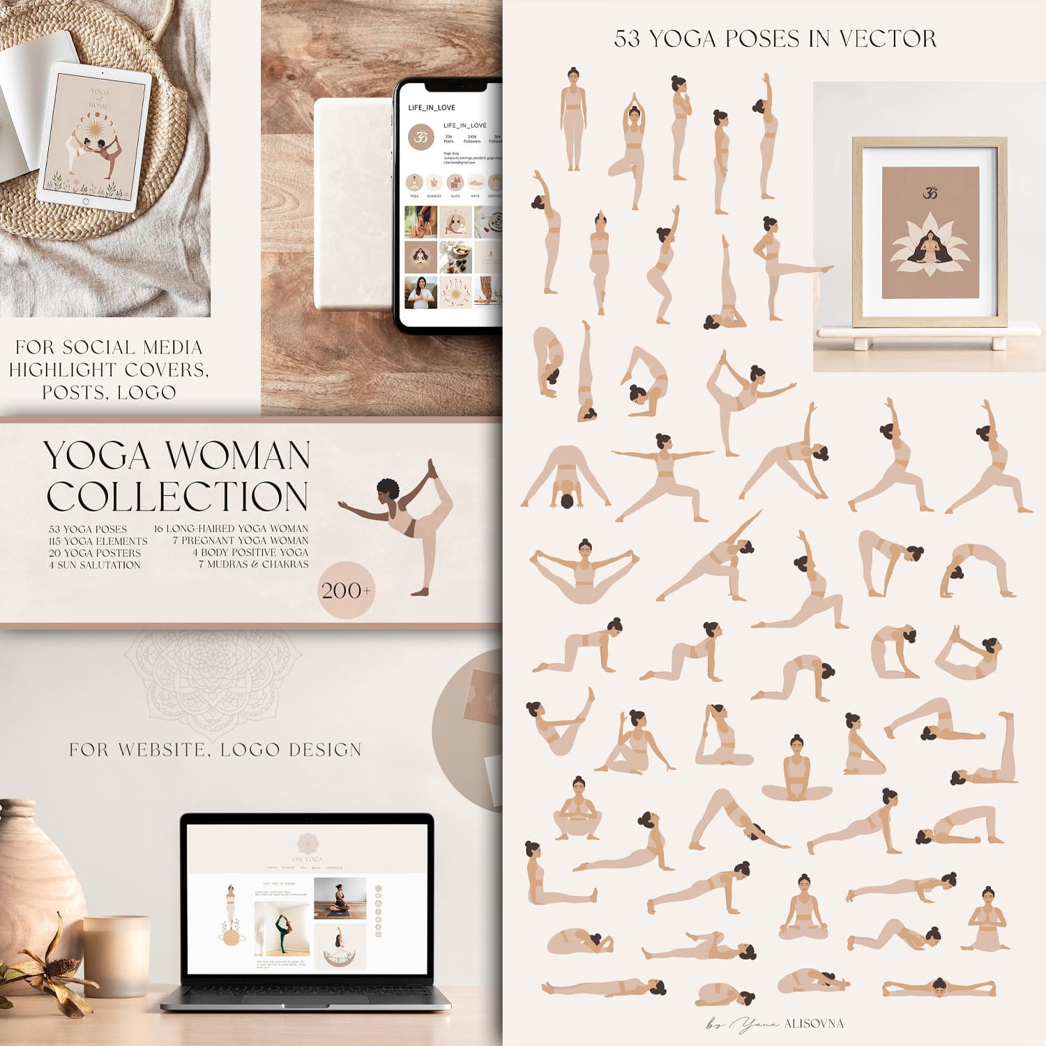 Yoga woman collection - main image preview.