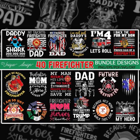 Firefighter T-Shirt Design Bundle – MasterBundles