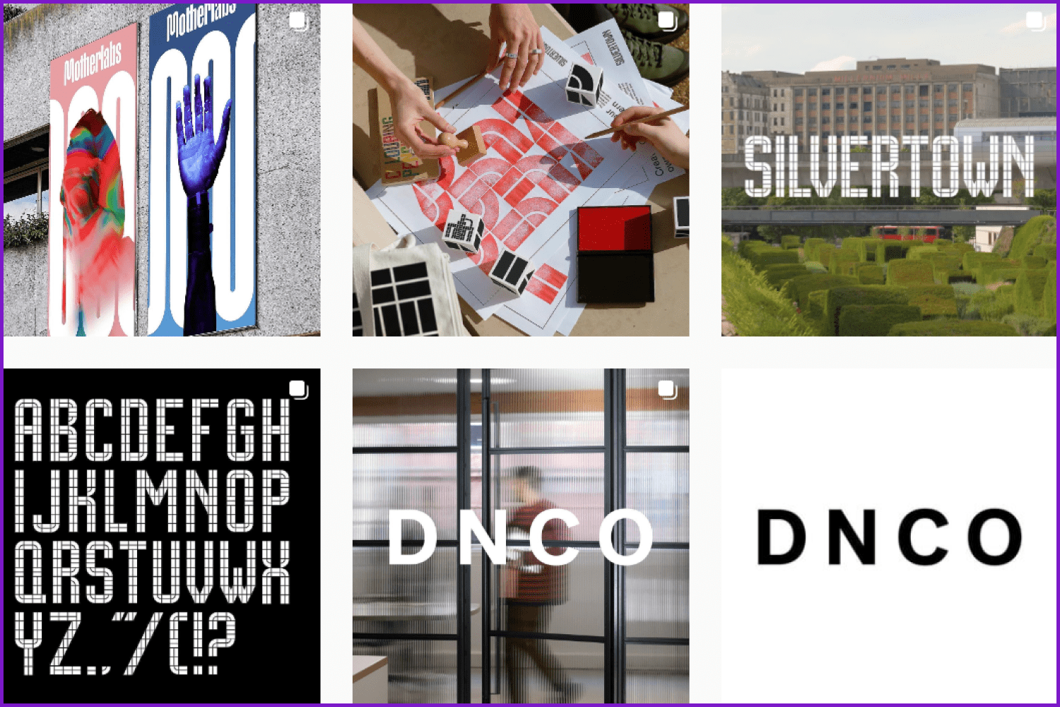 Collage of Instagram account images @dnco.