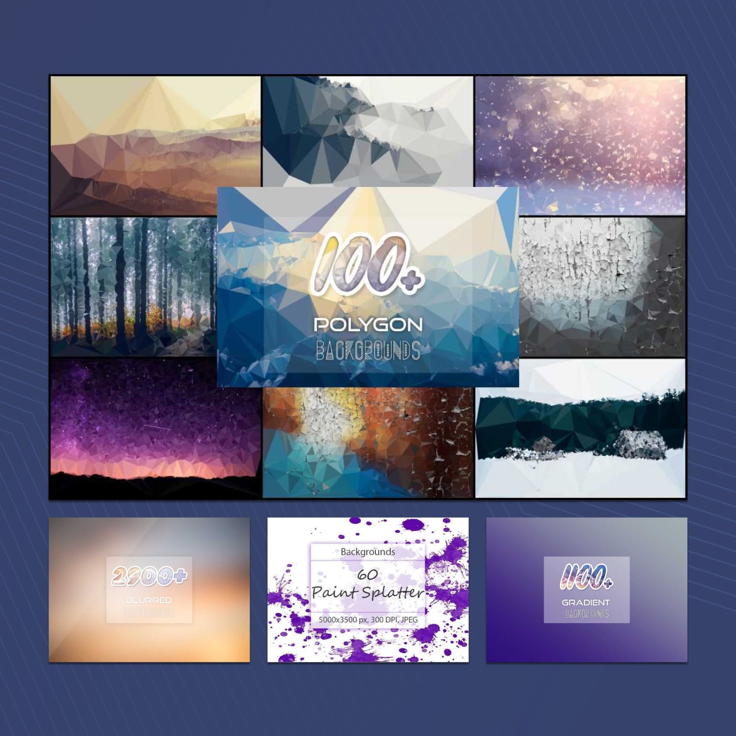 7700+ High-Resolution Backgrounds Bundle cover.