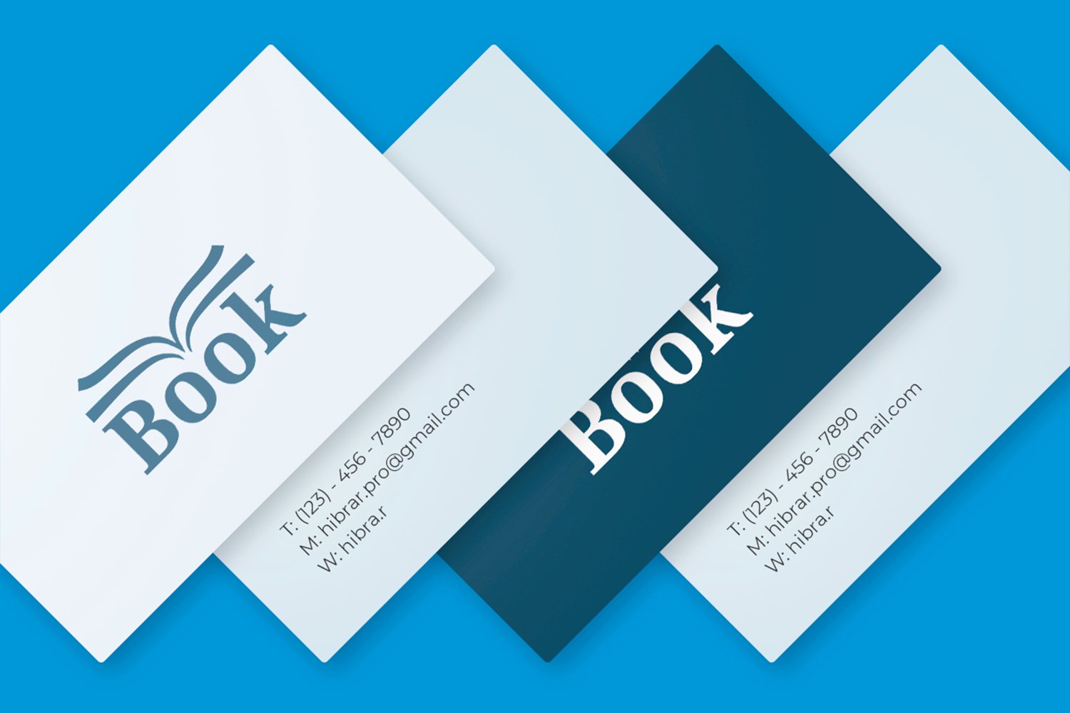 Minimalistic book logo for different purposes.