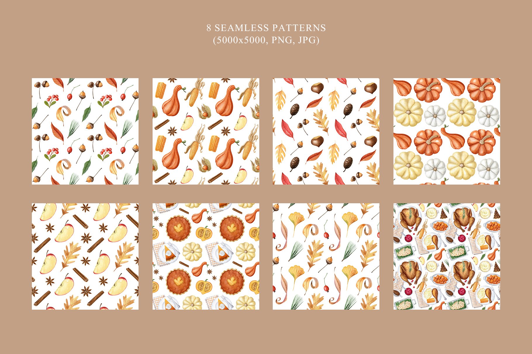 Autumn pattern for Thanksgiving topics.