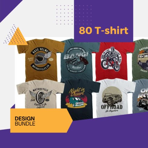 80 T-Shirt Design Bundle.