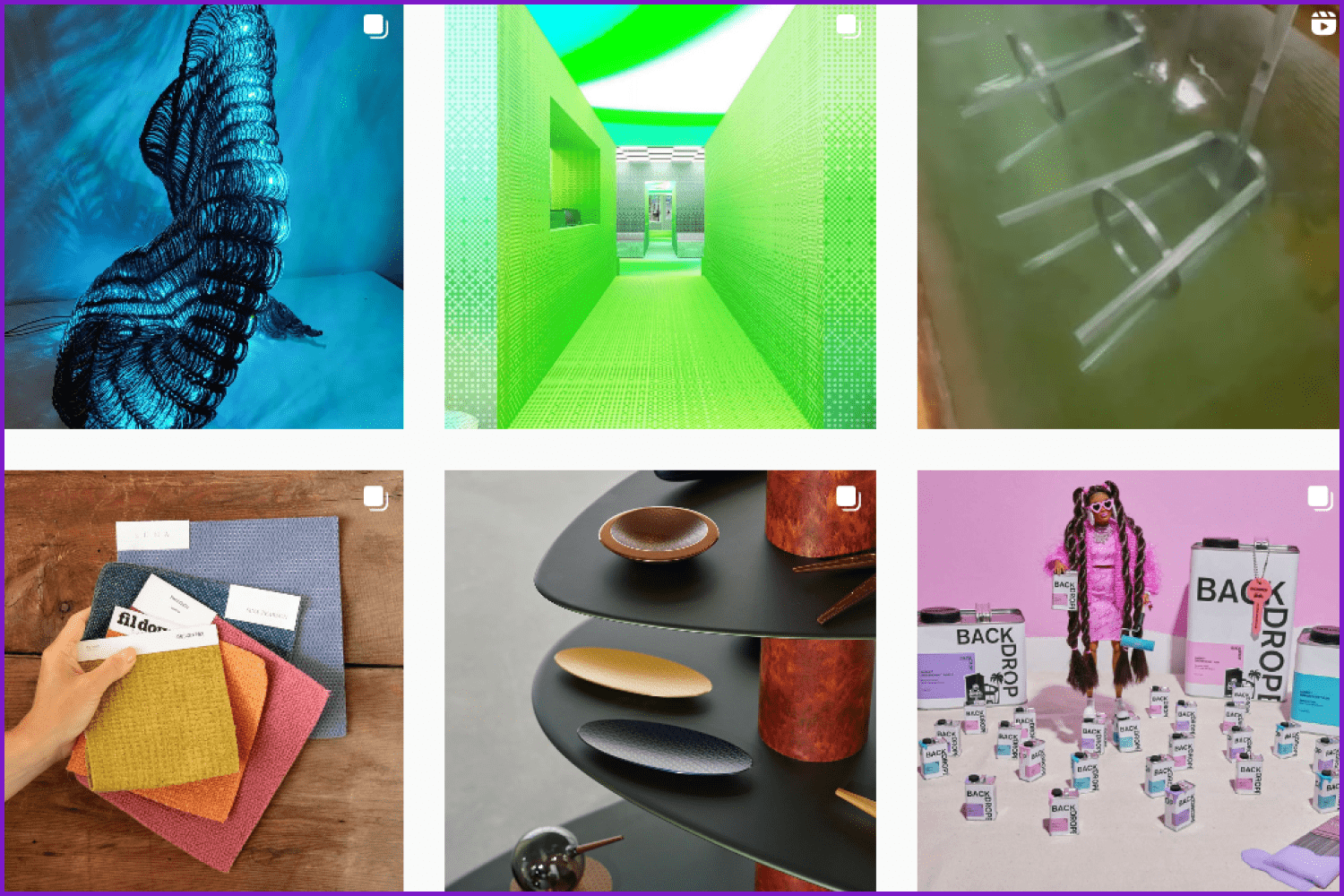 Collage of Instagram account images @designmilk.