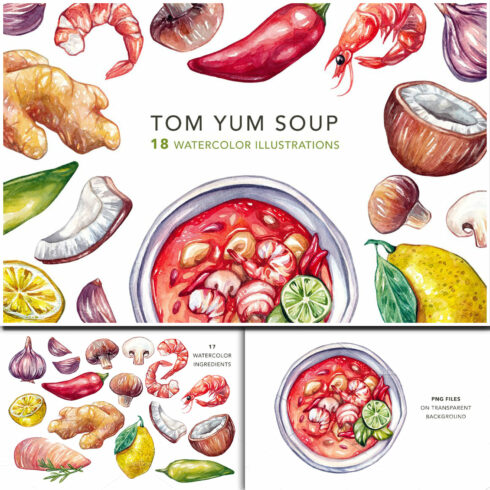 Tom Yum Soup + Ingredients.