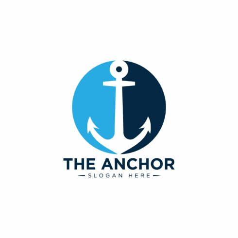 Marine Logo with Ship Anchors and Steering Wheels | Master Bundles