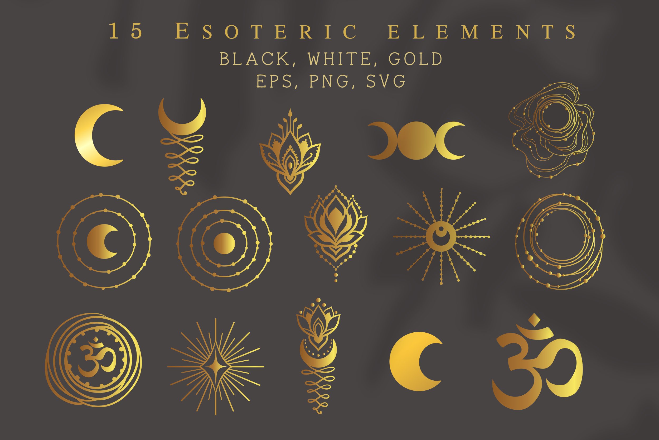 Golden esoteric elements.