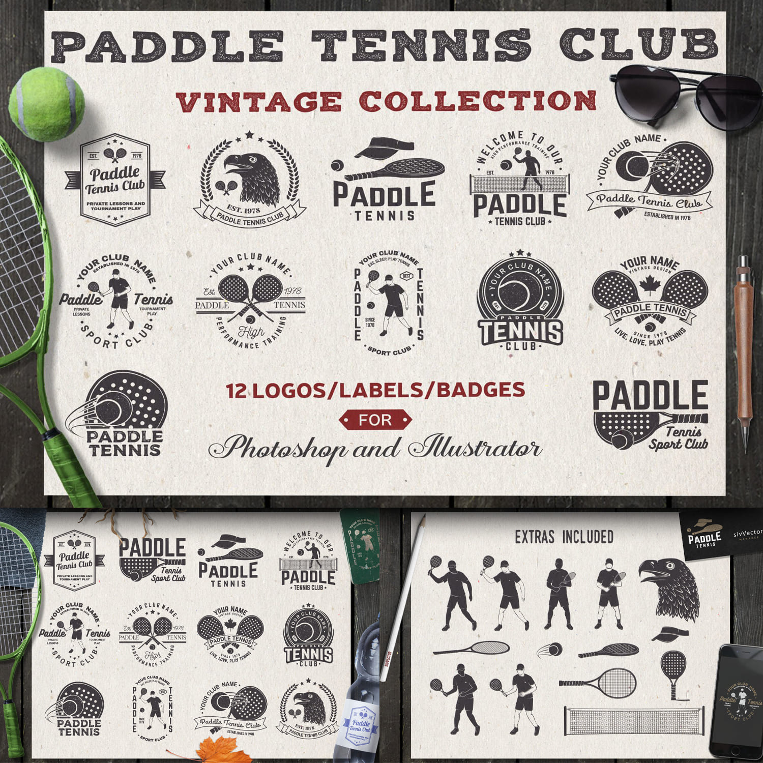 Paddle Tennis Club Logos/Badges cover.