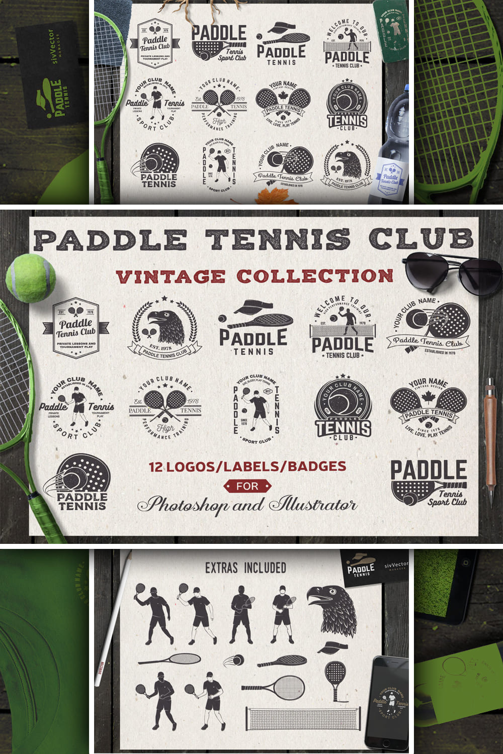 929208 paddle tennis club logos badges pinterest 1000 1500