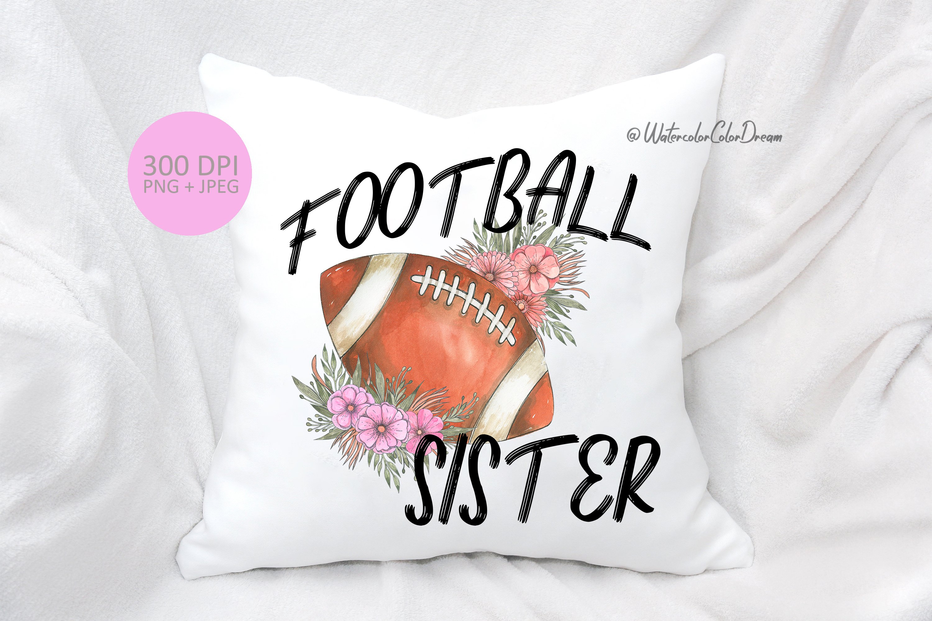 White decorate pillow with a sport print.
