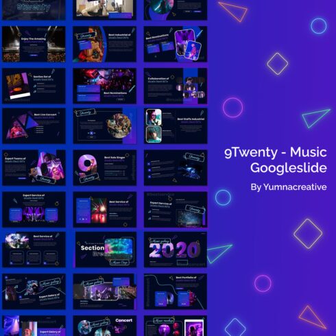 9twenty Music Google Slide - main image preview.