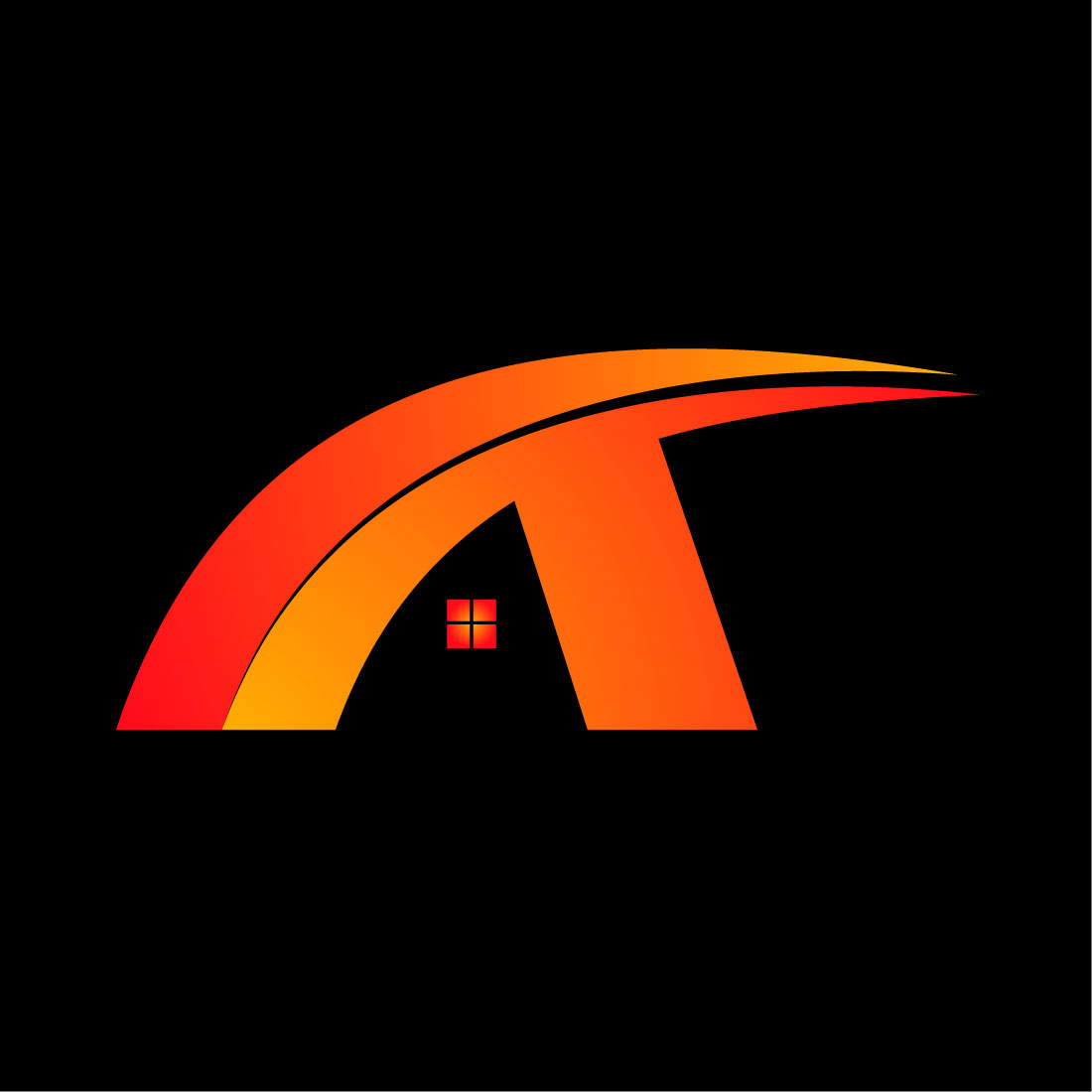 Orange preview for A Grow Letter Logo Bundle.