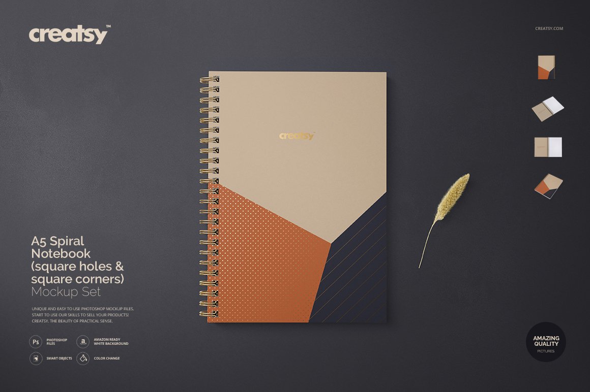 A5 spiral notebook images with exquisite design.