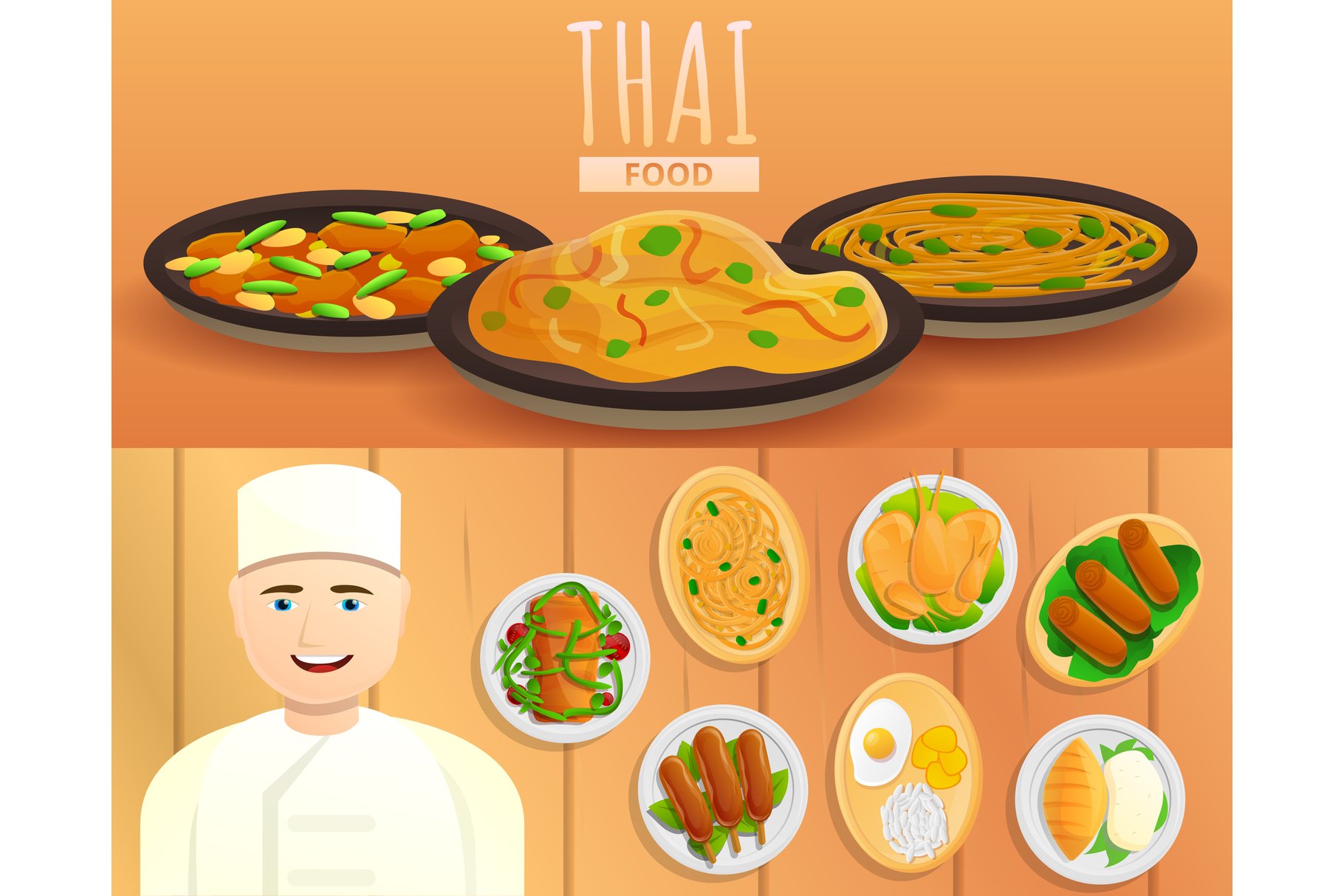 Professional Thai cuisine with some options of dishes.