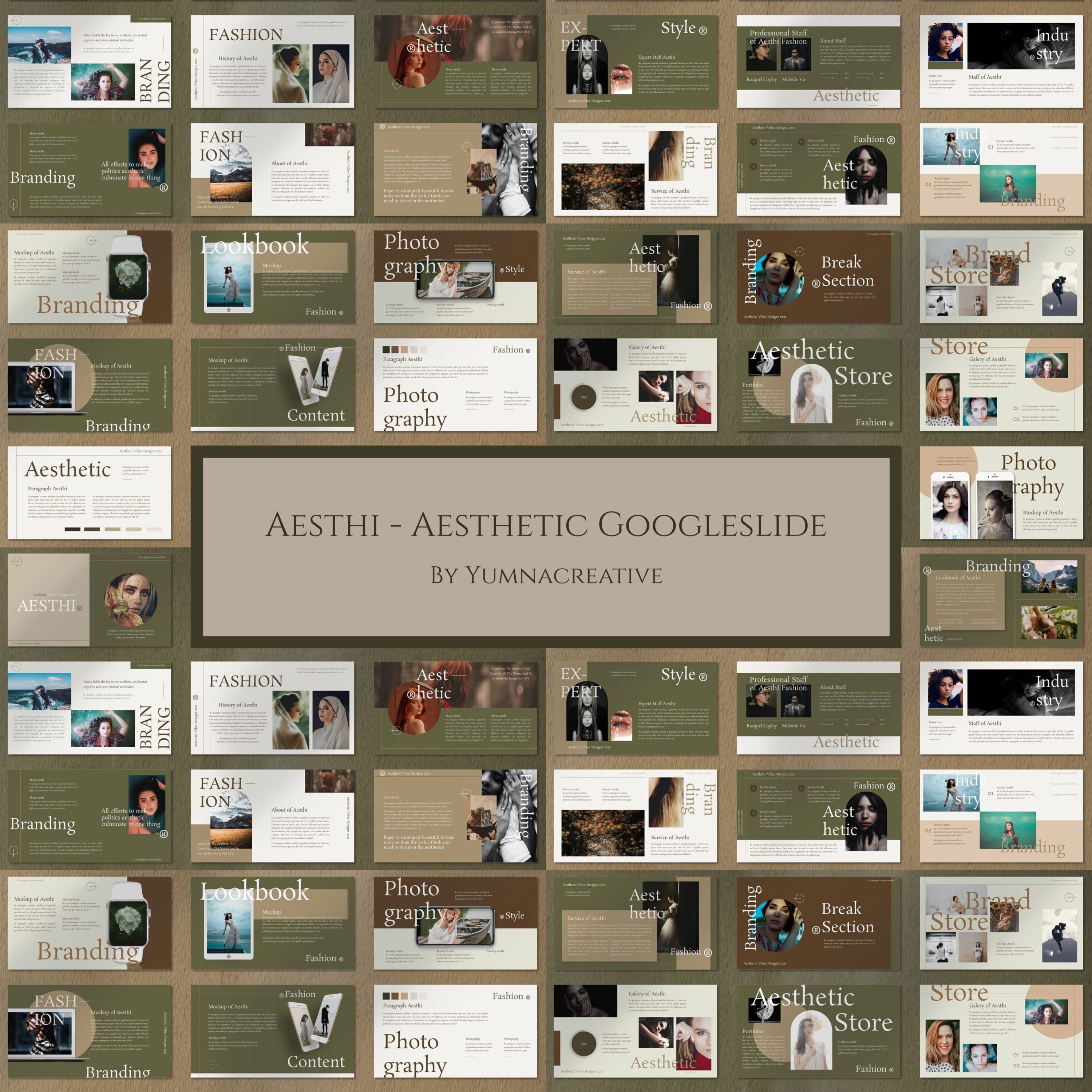 Aesthi Aesthetic Google Slide - main image preview.