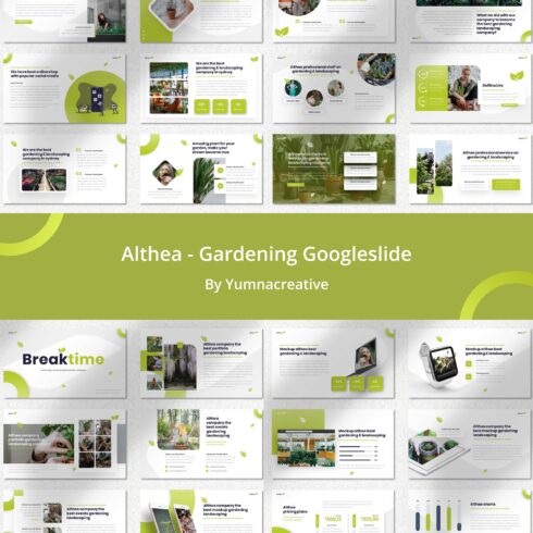 Althea gardening google slide - main image preview.