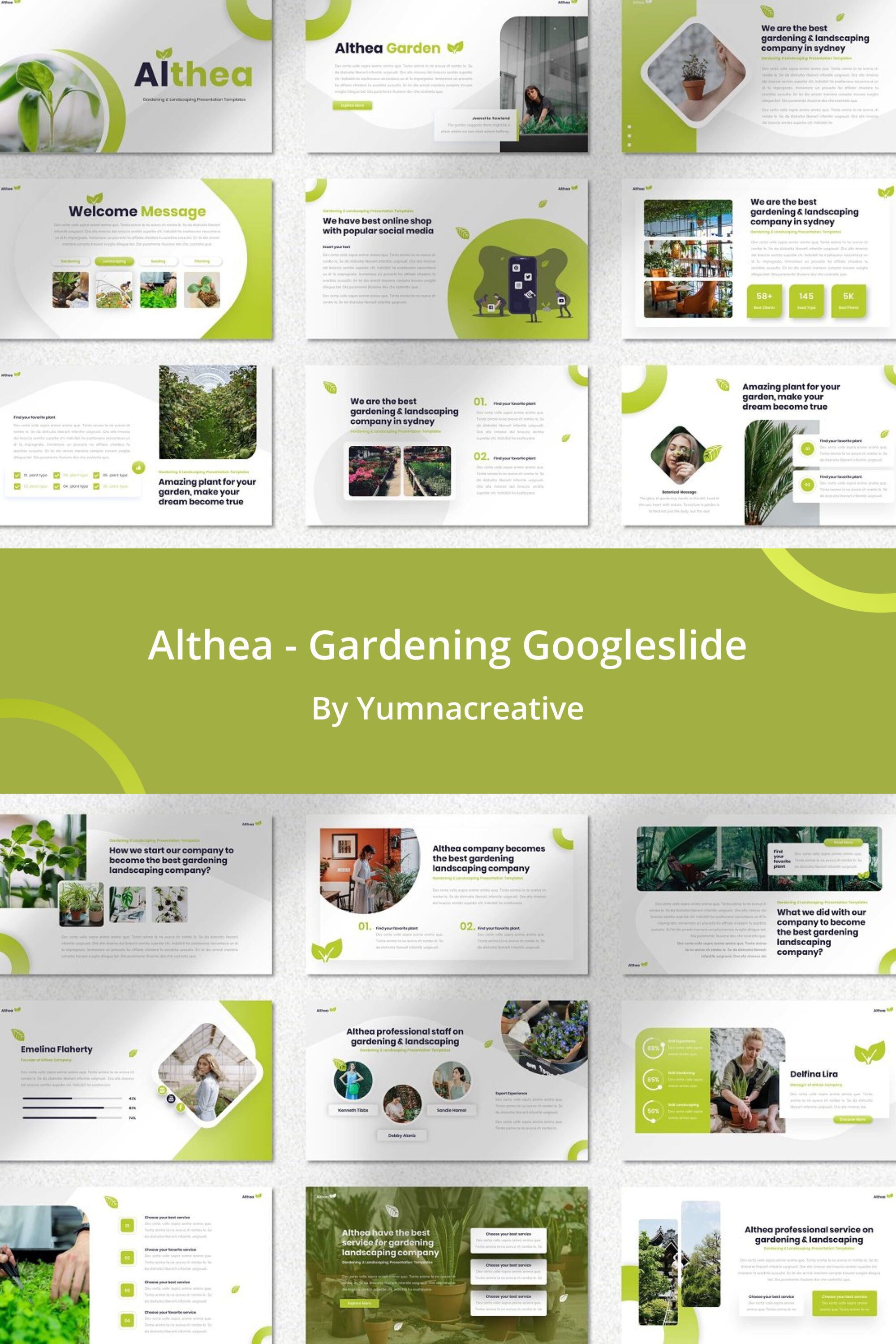 Althea gardening google slide - pinterest image preview.