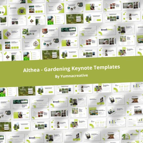 Althea - Gardening Keynote Templates - main image preview.
