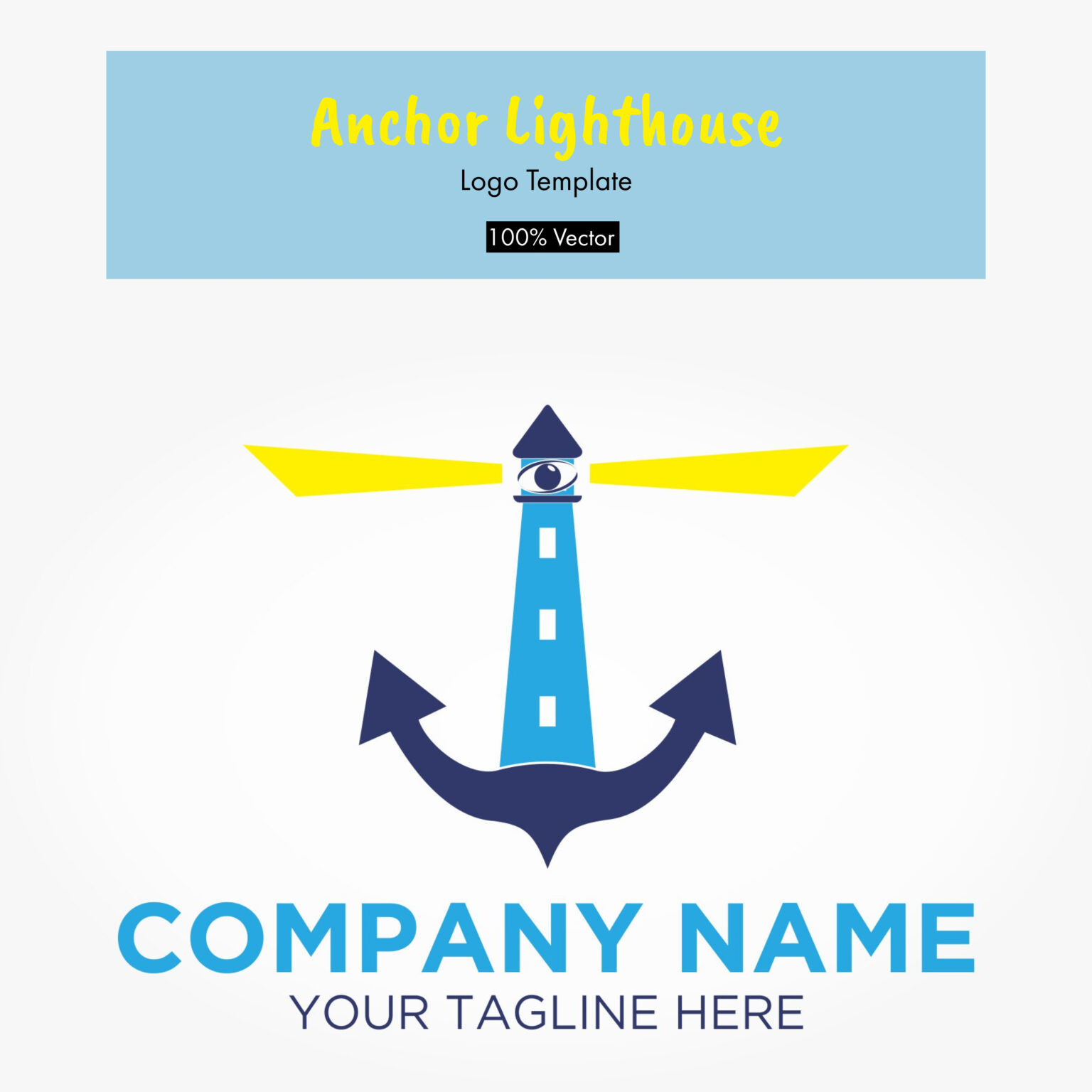 Anchor Lighthouse Logo MasterBundles