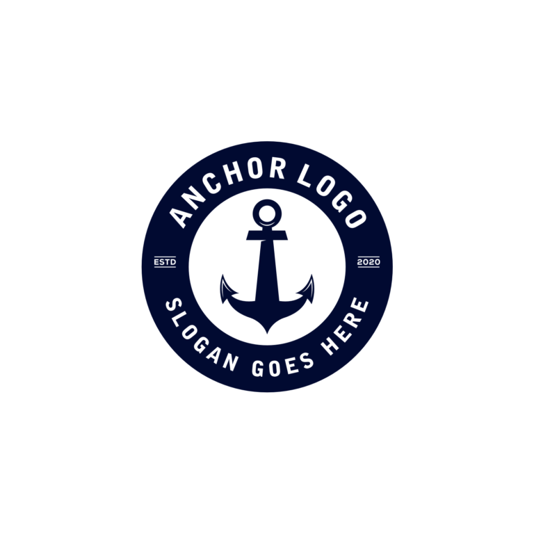 Editable Ship Anchor Logo Template | Master Bundles