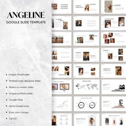 Angeline Google Slide Template - main image preview.