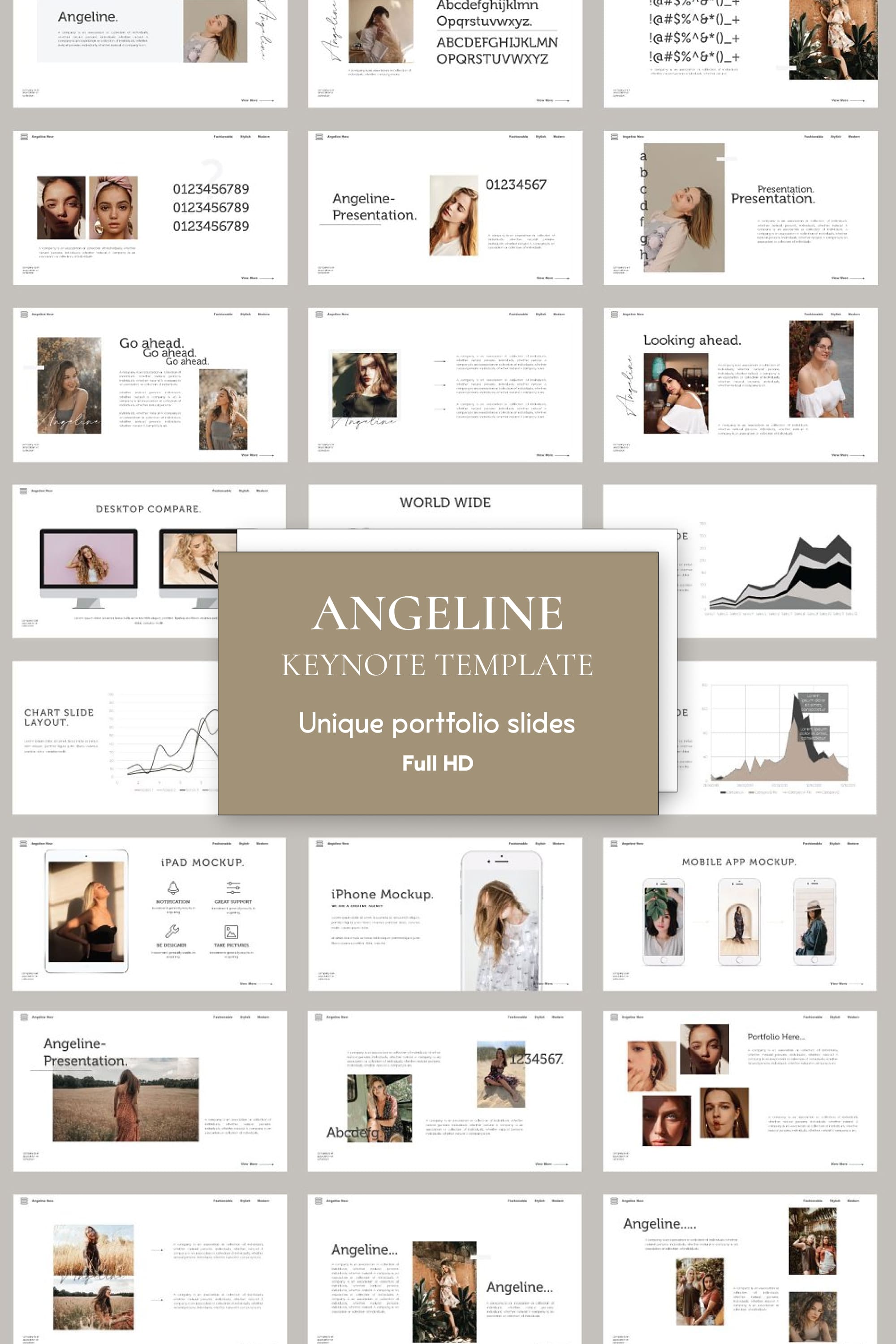Angeline Keynote Template - pinterest image preview.