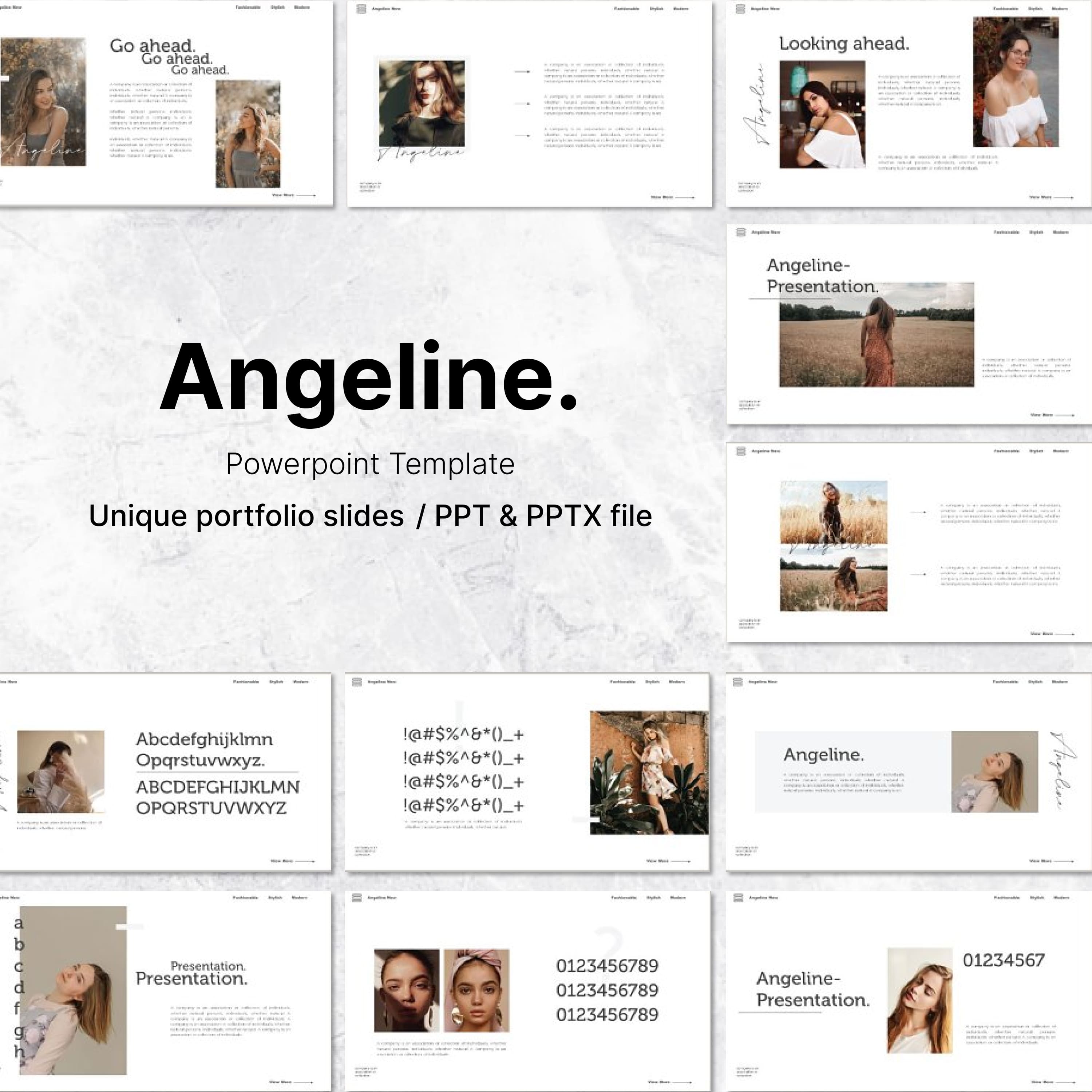 Angeline Powerpoint Template - main image preview.