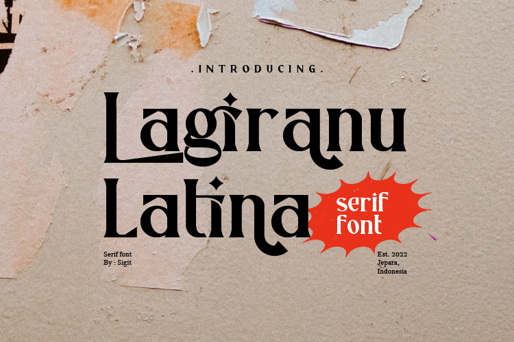 LAGIRANU LATINA | Modern Serif facebook image.