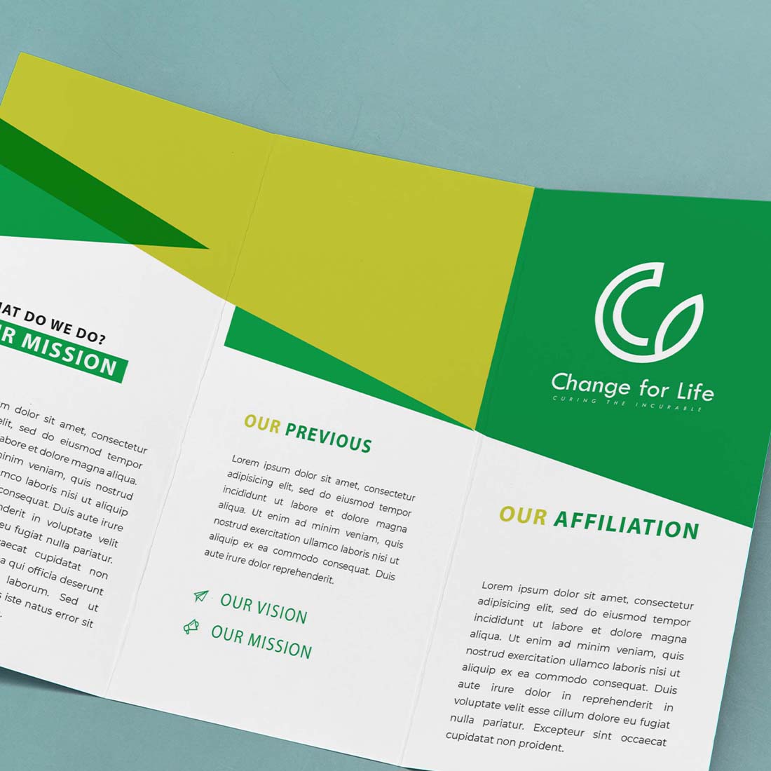 Corporate Business Trifold Brochure preview image.