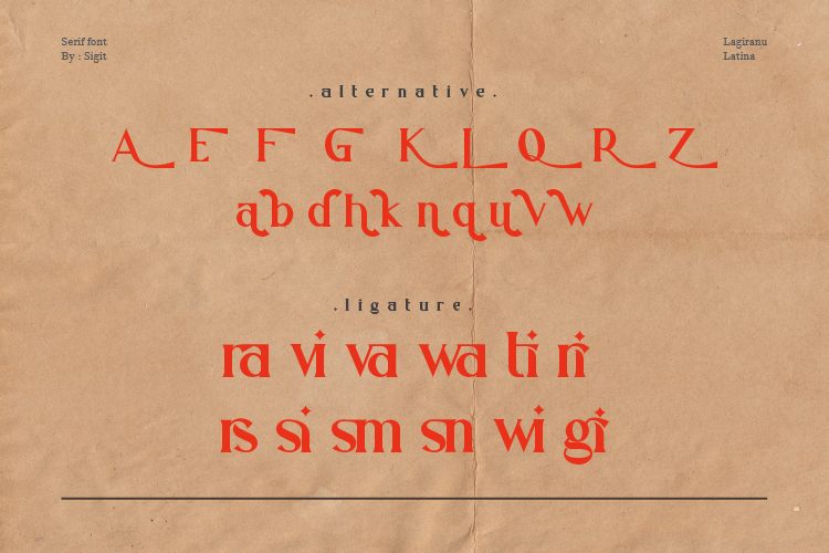 LAGIRANU LATINA | Modern Serif font.