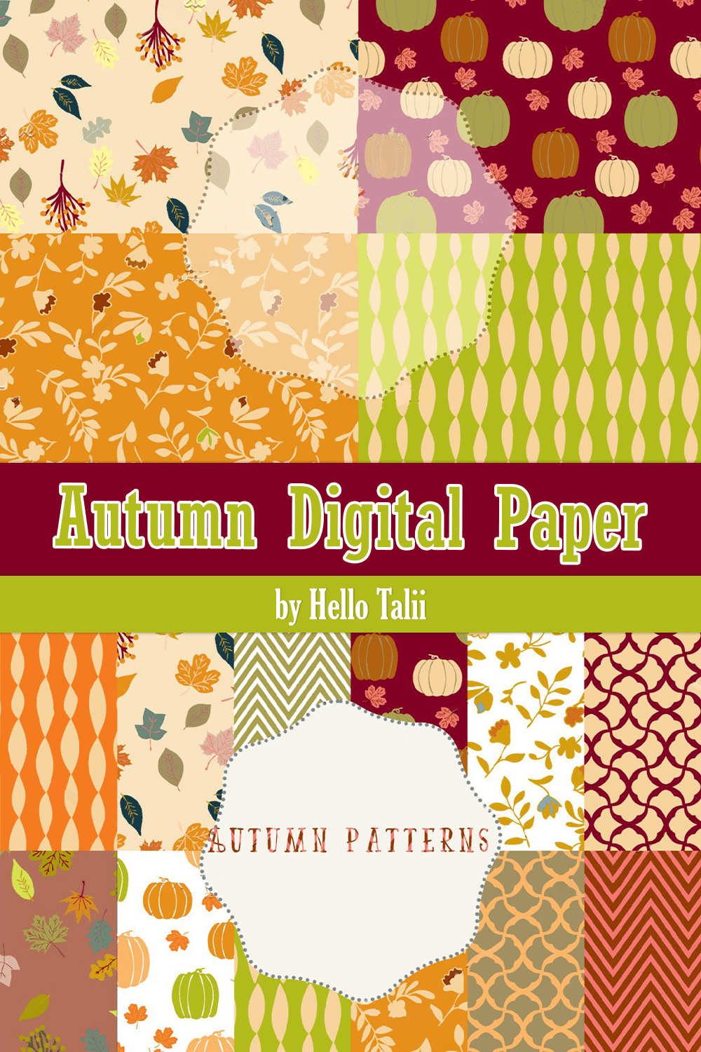 autumn digital paper pinterest