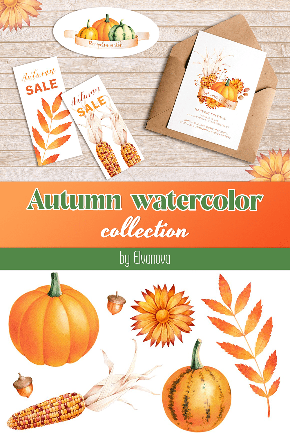 autumn watercolor collection pinterest