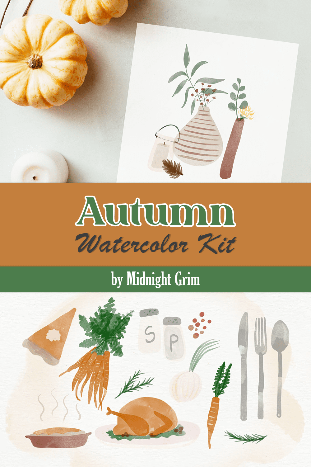 autumn watercolor kit pinterest
