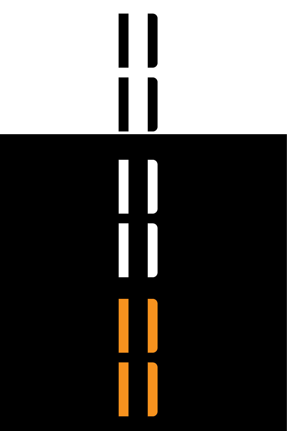 B Monogram Letter Logo pinterest image.