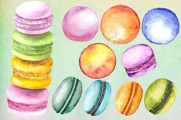 So colorful tasty macaroons.