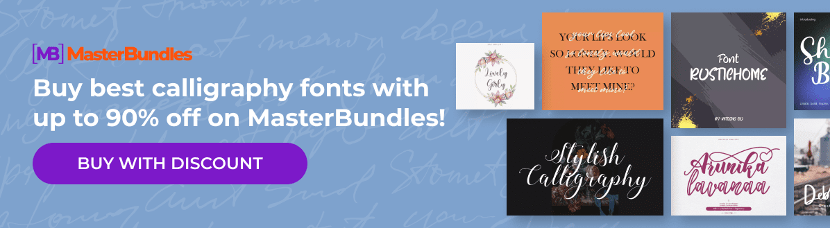 Calligraphy fonts banner