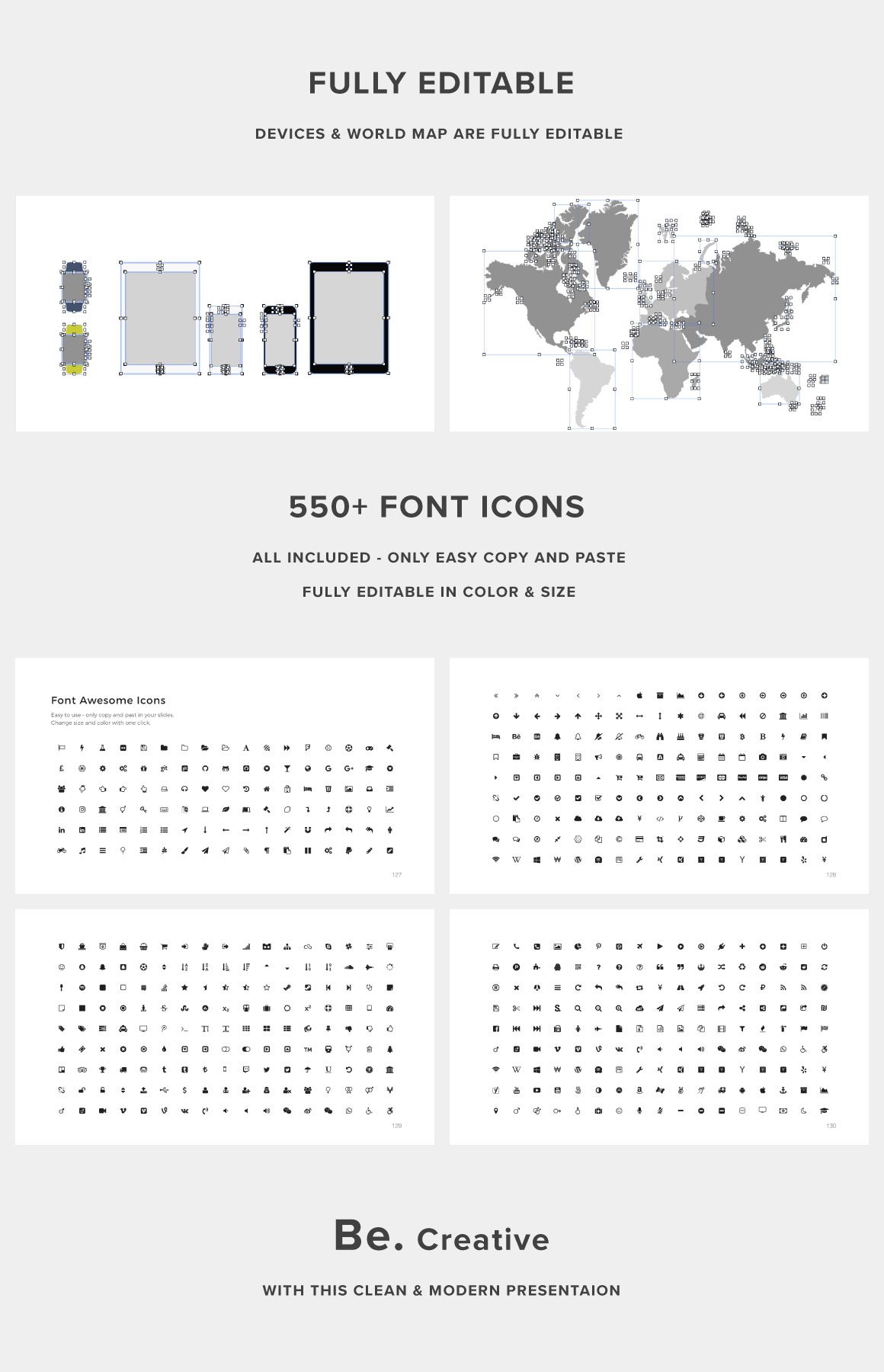 Light grey extra elements for your presentation.
