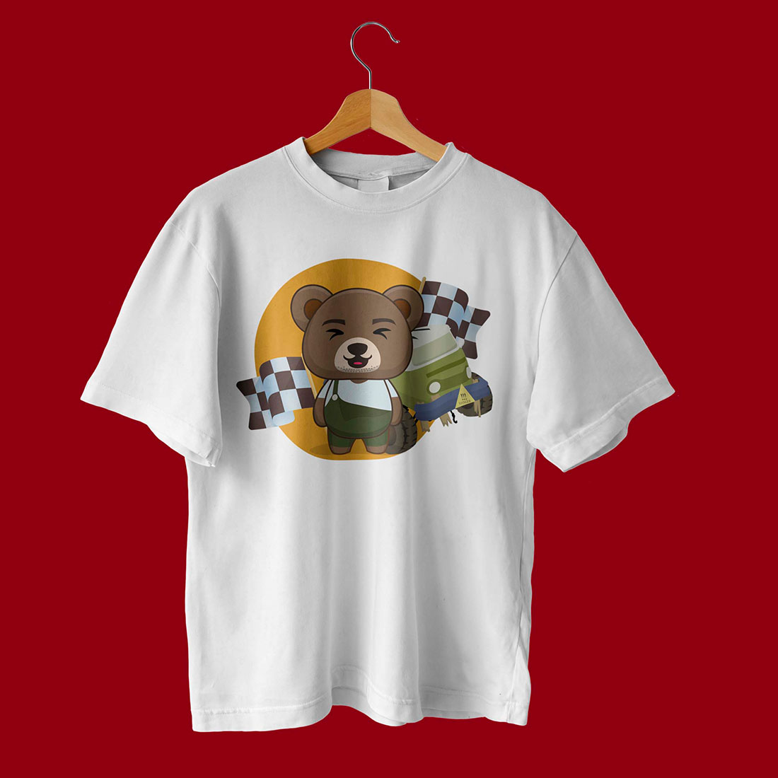 Cute Bear Illustration T-shirt cover image.