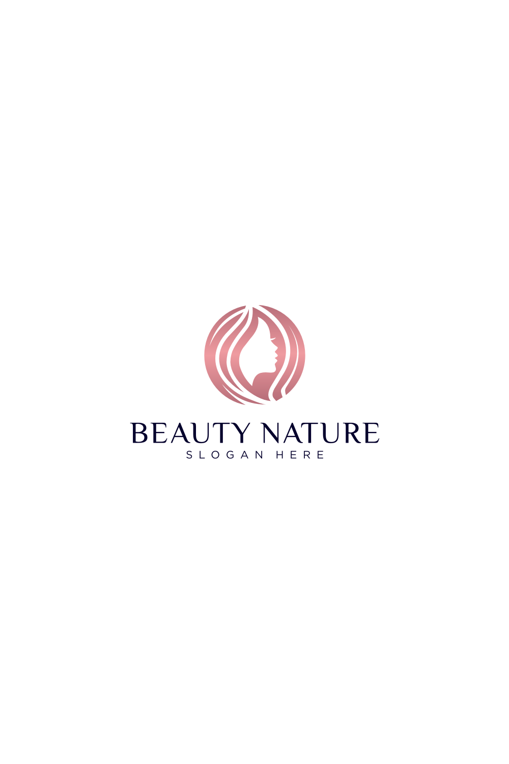 Women Face Beauty Logo Vector Design pinterest image.