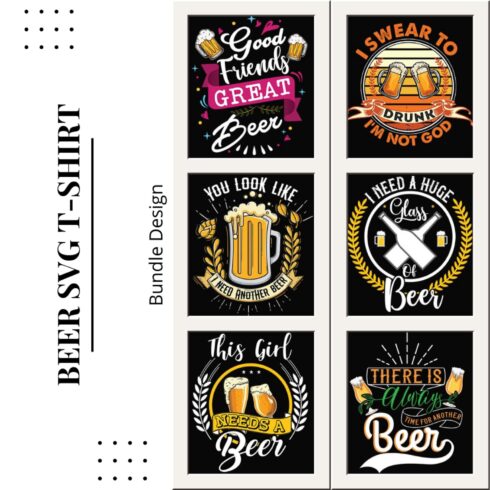 Beer SVG T-Shirt Bundle Design.