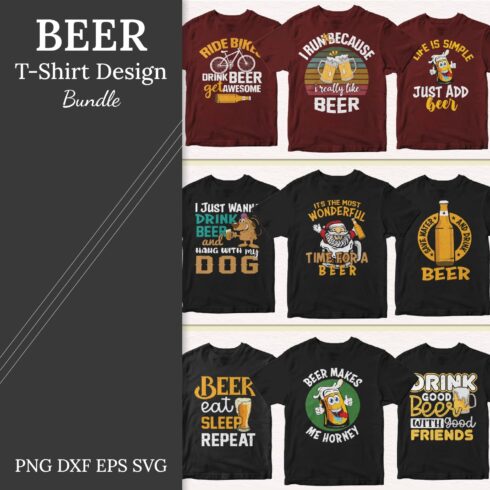 Beer T-Shirt Design Bundle.