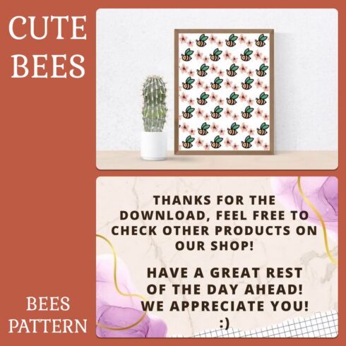 Bees Pattern. Bees Background. Cute Bees.