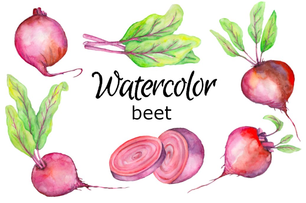 Cool watercolor beets.