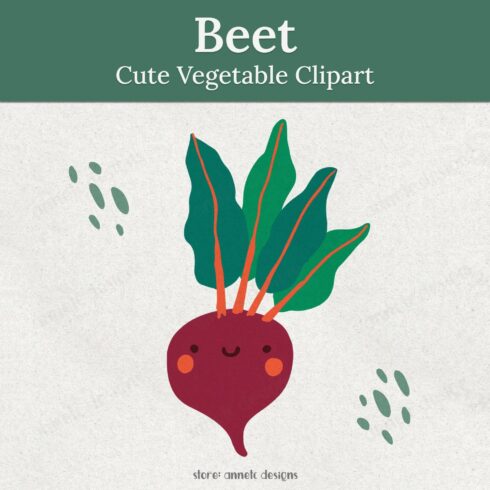 Beet. Cute vegetable clipart. PNG, SVG, EPS, DXF, JPG.