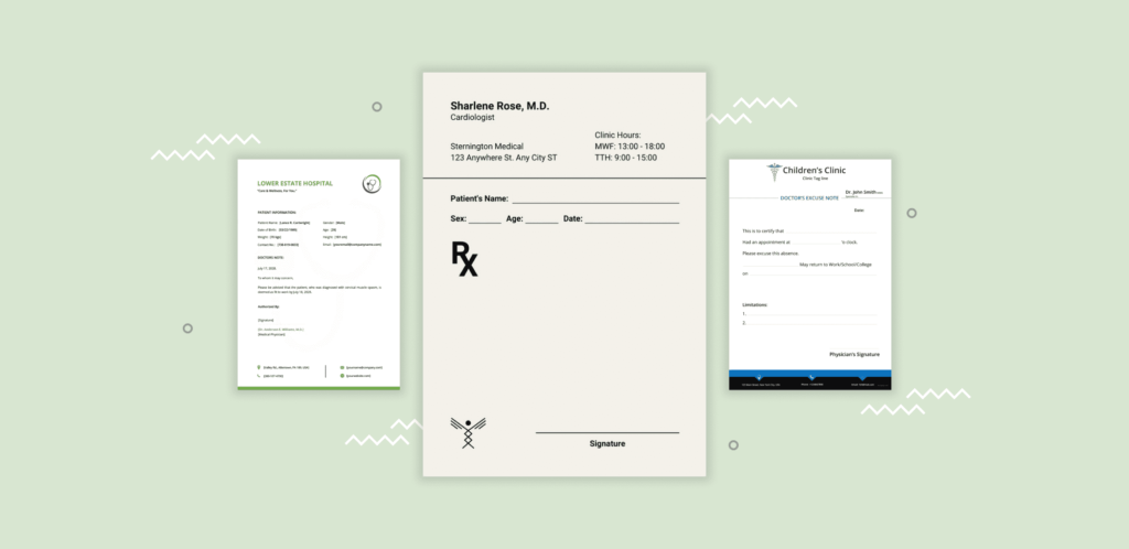 best doctor s notes templates 563.