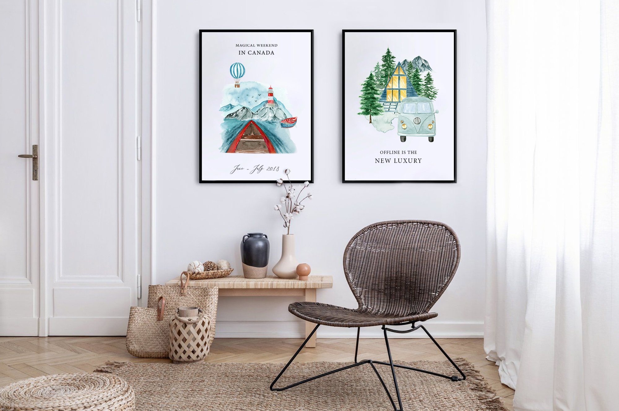 Cool posters with camping.