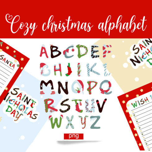 Christmas Alphabet PNG, Saint Nicholas Font cover image.